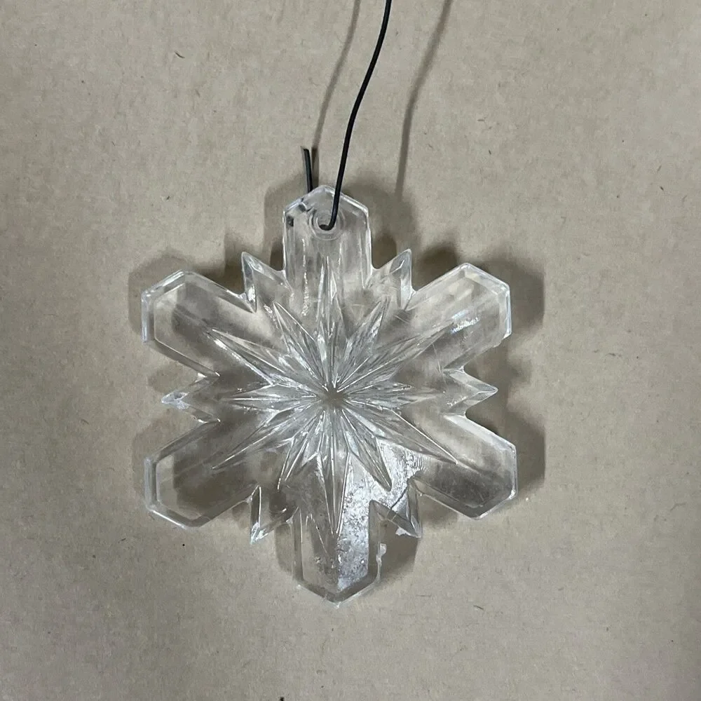 VTG 5pcs‎ Various Christmas Snowflake  Hanging Ornament Acrylic/ Beads Rare